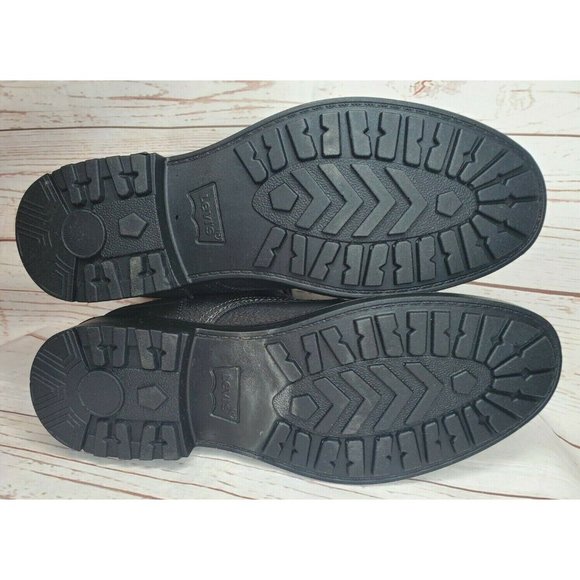 Men Black Levis Strauss & Co Comfort Denim Boots Style 51837501A Size 12 - Picture 8 of 12